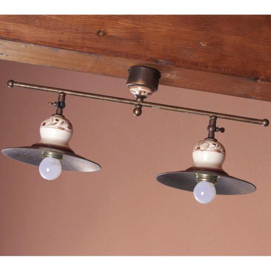 mediterran mennyezeti spot lampa rez keramia mediterran rusztikus konyha haloszoba nappali alacsony belmagassag toszkan stilusu olasz provence provanszi paraszthaz felujitas lampak.jpg